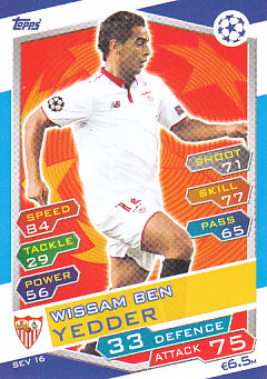 Wissam Ben Yedder Sevilla FC 2016/17 Topps Match Attax CL #SEV16